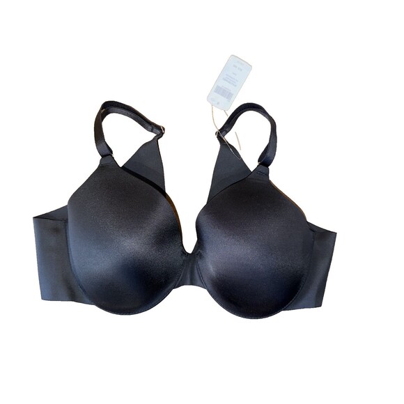 Soma Bra Vanishing Back Full Coverage 38B Solid Black Seamless Underwire NWT - Picture 2 of 9